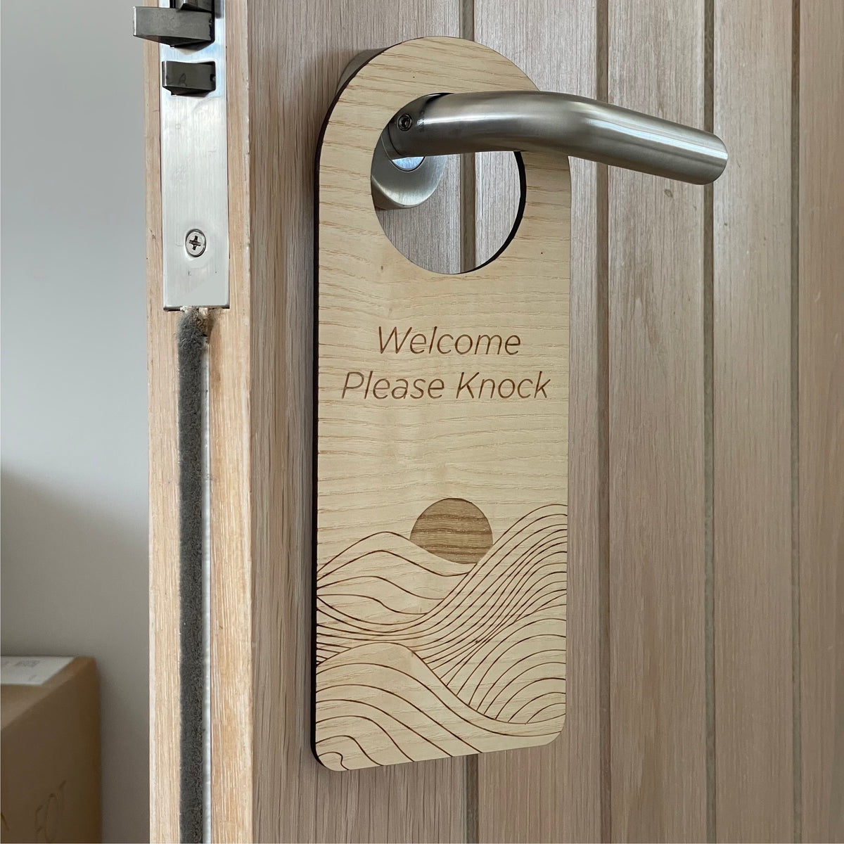 Ash Veneer Do Not Disturb Sign from Cut By Beam 