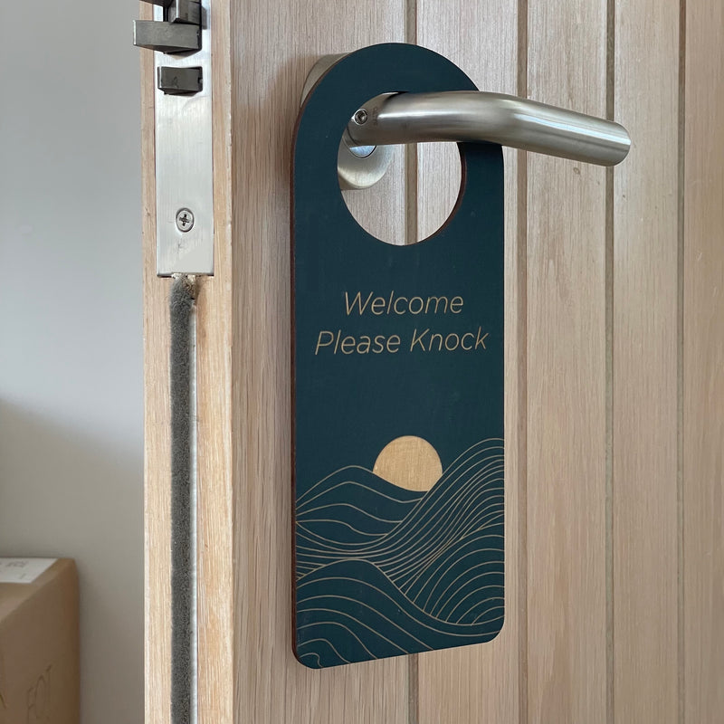 Navy Blue Do Not Disturb Sign from Cut By Beam 